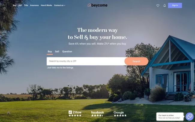 Screenshot of the Beycome Blog