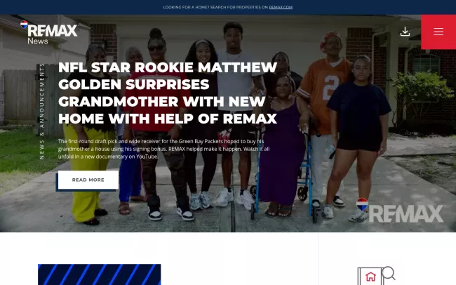 Screenshot of the Re/Max News Blog